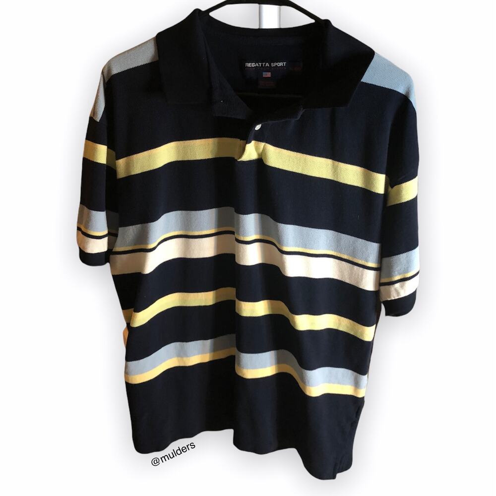 Regatta Sport Mens High Tech System Striped Polo Shirt XL